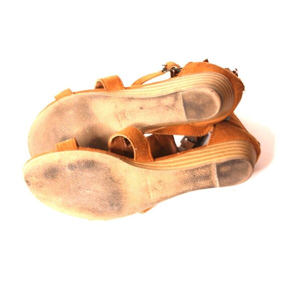 American Rag Cie Aleah Sandals Fringe Studs Ankle Strap Open Toe Womens US 6.5M - Picture 7 of 7